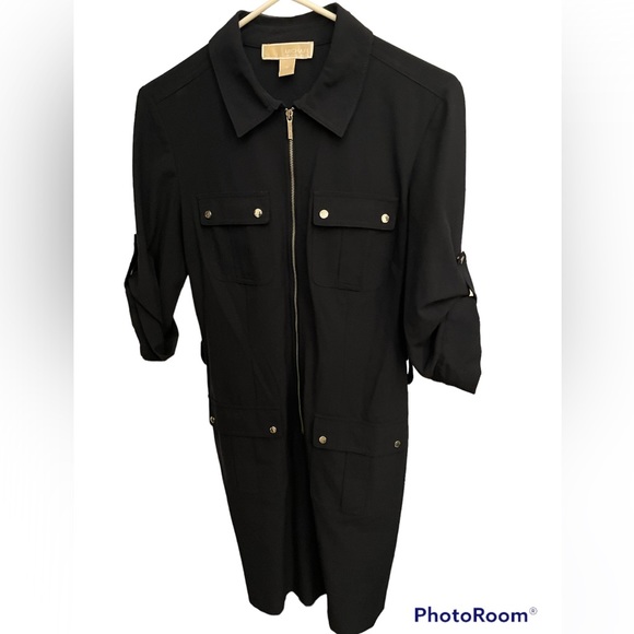 Michael Kors Zip Dress. Women’s Size Medium. Dark Navy Blue | - Picture 3 of 7
